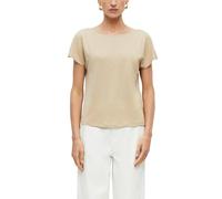 s.Oliver Damen T-Shirt - Jersey, V-Ausschnitt, Regular Fit, schimmernd, Ziernaht