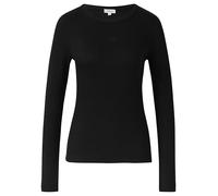 Ripp-Langarmshirt mit Stickerei 42 schwarz 2172642.9999.42