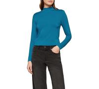 s.Oliver Damen T-Shirt - Langarm, Slim Fit, Stehkragen, Jersey