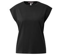 Baumwoll-Shirt mit überschnittener Schulter XS schwarz 2181274.9999.XS