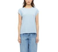 Baumwollshirt mit Rundhalsauschnitt und Garment Dye 46 blau 2178728.5025.46