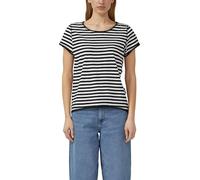 s.Oliver Damen T-Shirt - Regular Fit, Flammgarn, Rundhalsausschnitt