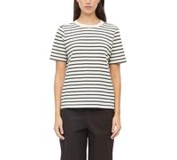 Gestreiftes T-Shirt mit Rundhalsausschnitt 40 creme|braun 2180624.89H9.40