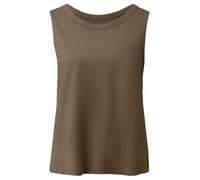 s.Oliver Tanktop Damen Gr. 38 Braun (teak braun) Jersey 50% Baumwolle/50% Modal ärmellos Rundhals