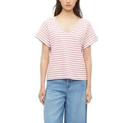 Gestreiftes Jersey-T-Shirt mit V-Ausschnitt 44 pink|creme 2178719.42G5.44