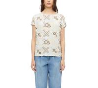 s.Oliver Damen T-Shirt - Relaxed Fit, Jersey, Allover Gemustert
