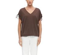 Shirt aus Viskosemix mit regulierbarer Schulter und Schmuckperlen 44 braun 2178685.8840.44