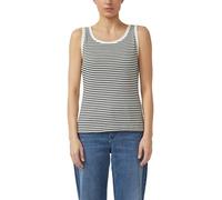 s.Oliver Damen T-Shirt - Slim Fit, gestreift, ärmellos, Rundhals