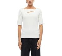 Jersey-T-Shirt im Slim Fit mit Cut-out 36 creme 2178769.0200.36