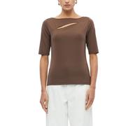 s.Oliver Damen T-Shirt - Slim Fit, Jersey, U-Boot-Ausschnitt mit Cut-Out