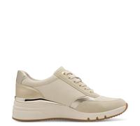 s.Oliver Damen Wedge Sneaker zum Schnüren mit Reißverschluss, Beige (Beige Comb), 40 EU