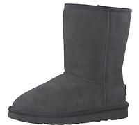 s.Oliver Damen Winterstiefel ohne Absatz aus Wildleder Gefüttert, Grau (Graphite), 36 EU