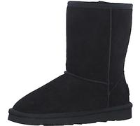s.Oliver Damen Winterstiefel ohne Absatz aus Wildleder Gefüttert, Schwarz (Black), 41 EU