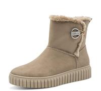 s.Oliver Damen Winterstiefel ohne Absatz Gefüttert Vegan, Braun (Taupe), 40 EU