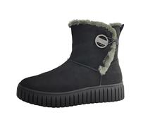 s.Oliver Damen Winterstiefeletten ohne Absatz Gefüttert Plateau Vegan Schwarz (Black), 39