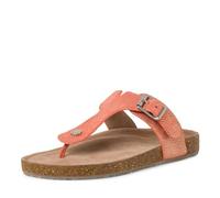 s.Oliver Damen Zehentrenner aus Leder mit Schnalle, Rot (Coral Comb), 36 EU