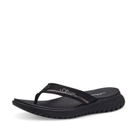 s.Oliver Damen Zehentrenner mit dicker Sohle Bequem, Schwarz (Black), 42 EU