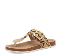 s.Oliver Damen Zehentrenner mit Schnalle Bequem, Mehrfarbig (Yellow), 42 EU