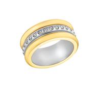 s.Oliver Damenring 2036840 Edelstahl bicolor gelbgold IP synth. Zirkonia