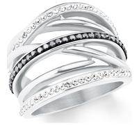 s.Oliver Ring für Damen, Edelstahl, Kristall von Swarovski, Größe: 60