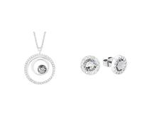 s.Oliver Damenschmuck aus Edelstahl, Halskette mit Anhänger und Ohrstecker, die perfekte Schmuck-Kombo in Silber