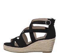 s.Oliver Damenschuhe Keilsandaletten BLACK BLACK - Gr. - 37