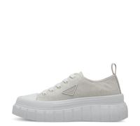 s.Oliver Damen Plateau Sneaker aus Stoff Bequem, Beige (Beige), 41