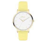 s.Oliver Damenuhr - 34 mm - Flache, Zeitlose, alltagstaugliche, analoge Armbanduhr für Damen mit Quarzwerk - 3 ATM wasserdicht - Kratzfest - Geschenkidee