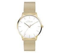s.Oliver Damenuhr - 34 mm - Flache, Zeitlose, alltagstaugliche, analoge Armbanduhr für Damen mit Quarzwerk - 3 ATM wasserdicht - Kratzfest - Geschenkidee