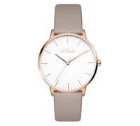 s.Oliver Damenuhr - 34 mm - Flache, Zeitlose, alltagstaugliche, analoge Armbanduhr für Damen mit Quarzwerk - 3 ATM wasserdicht - Kratzfest - Geschenkidee