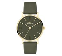 s.Oliver Damenuhr 36 mm Analoguhr mit Quarzwerk Mineralglas Blumenprint | Hautfreundlich, alltagstauglich, ideale Geschenkidee