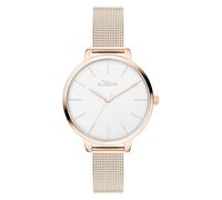 s.Oliver Armbanduhr - zeitlos mit Meshband