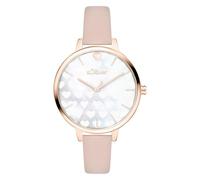 s.Oliver Damenuhr - Rund - Roségold - 36 mm - Elegante Damenuhr aus Metall mit Quarzwerk - 3 ATM wasserdicht - Kratzfest