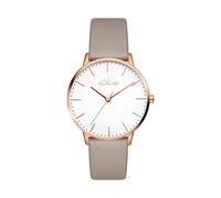 s.Oliver Damenuhr - 34 mm - Flache, Zeitlose, alltagstaugliche, analoge Armbanduhr für Damen mit Quarzwerk - 3 ATM wasserdicht - Kratzfest - Geschenkidee