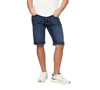Shorts S.OLIVER, Herren, Gr. 38, N-Gr, blau, Web, Obermaterial: 79% Baumwolle, 20% Polyester, 1% Elasthan, unifarben, casual, regular fit kniefrei, Hosen, im Five-Pocket Style (11054133-38) blau