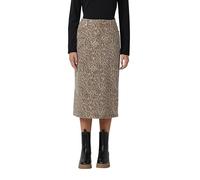 Denimrock in Midilänge mit Leo-Print 44 braun|mehrfarbig 2176730.81Z9.44