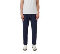 s.Oliver Detroit: Relaxed-Fit-Chino aus Leinenmix mit Elastikbund tiefblau 34/32