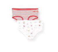 s.Oliver Mädchen DP Hipslip Allover/Stripe beige Unterwäsche, White Pebble, 140 (2er Pack)