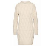 Kleid mit Strickmuster 46 beige 2157104.81W9.46
