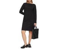 Strukturiertes Jacquard-Kleid mit U-Boot-Ausschnitt 44 schwarz