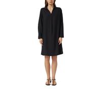 Leinenmix-Kleid mit Turn-up 38 schwarz 2176378.9999.38