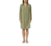 s.Oliver Damen Kleid 2176378.7900.40 Leinenmix mit Turn-up Olive Gr. 40