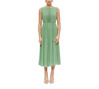 Plissiertes Midi-Kleid mit Bindegürtel und Viskosefutter 40 grün 2180599.7261.40