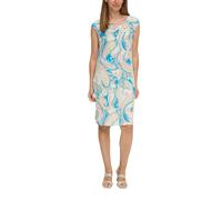 s.Oliver BLACK LABEL Ärmelloses Kleid mit All-Over-Print und Knoten-Detail Ecru 46