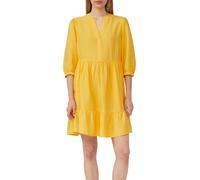 Strukturiertes Kleid aus Viskosemix mit Eingrifftaschen 42 gelb 2174157.1395.42