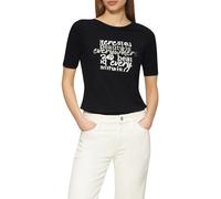 Elastisches T-Shirt mit Frontprint im Slim Fit 42 schwarz 2160855.99D0.42