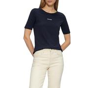s.Oliver Damen T-Shirt, Baumwolle, Rundhals, Kurzarm, Elastisch, Blau, Größe 36