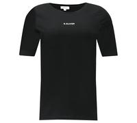 s.Oliver Damen T-Shirt, Baumwolle, Rundhals, Kurzarm, Schwarz, Größe 44