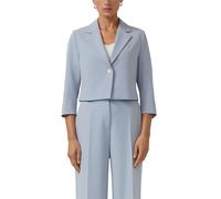 s.Oliver BLACK LABEL Regular Fit Kurzblazer mit 1-Knopf-Verschluss in Rauchblau, Größe 46
