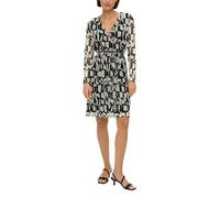 Elegantes Mesh-Kleid in Wickel-Optik 36 schwarz